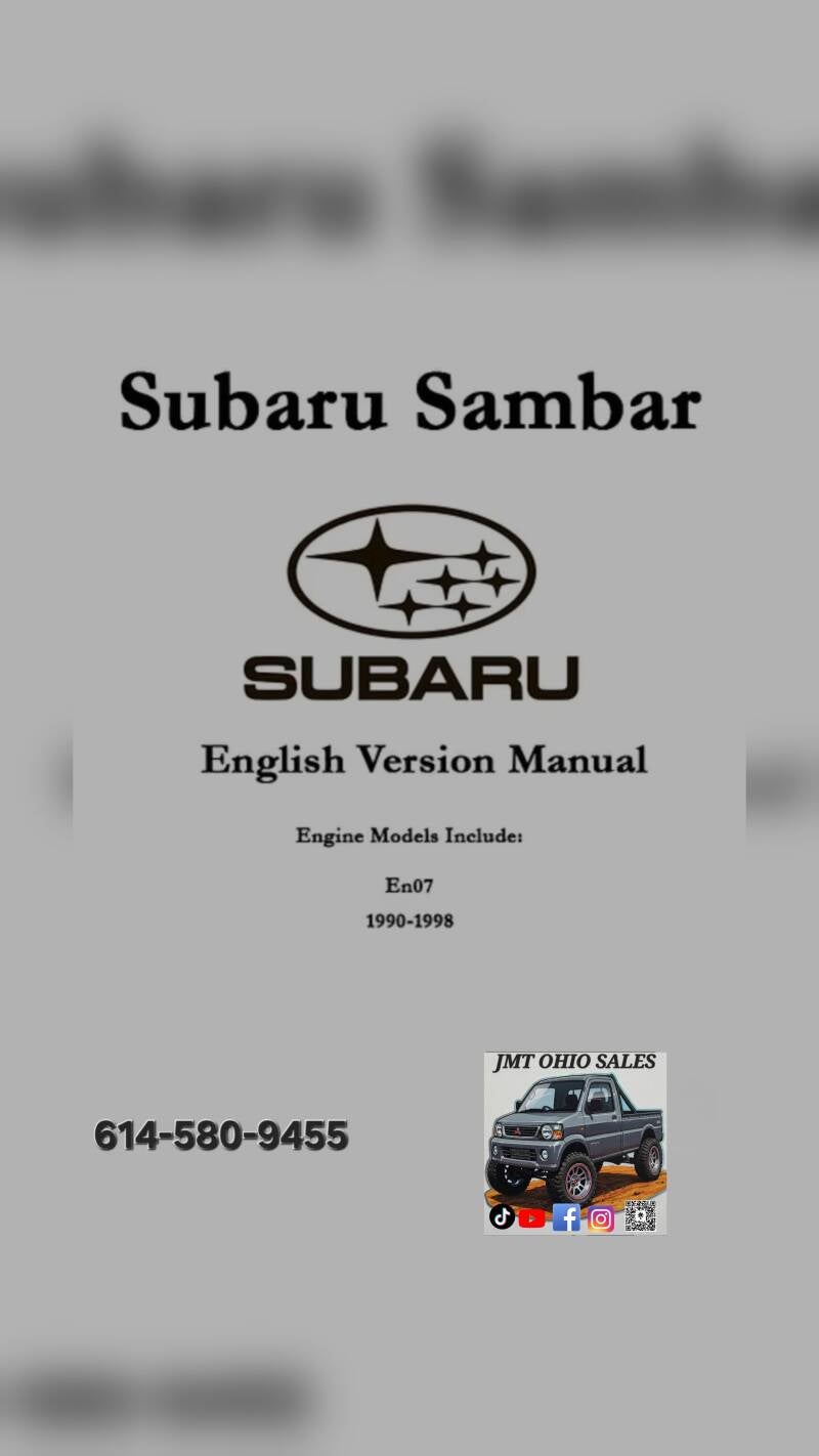 Subaru Sambar KS4 Owner's Manual (1990–1998)