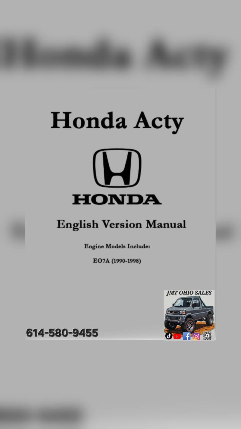 Honda Acty HA4 Owner's Manual (1990–1998)