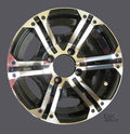 Black & Machined Aluminum Wheels (Set of 4, 4x110)
