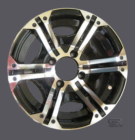 Black & Machined Aluminum Wheels (Set of 4, 4x110)