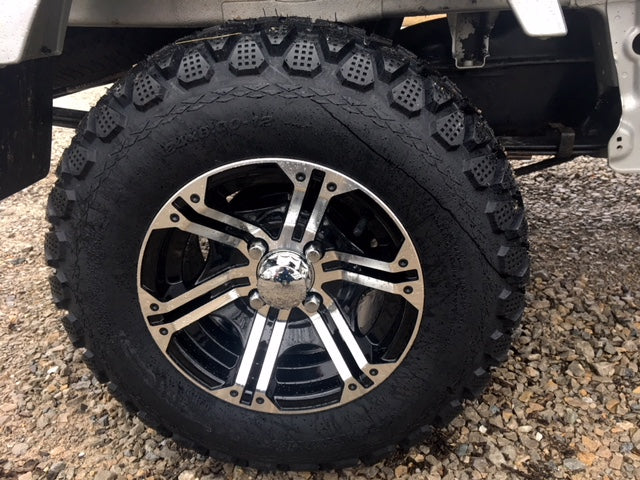 Black & Machined Aluminum Wheels (Set of 4, 4x100)