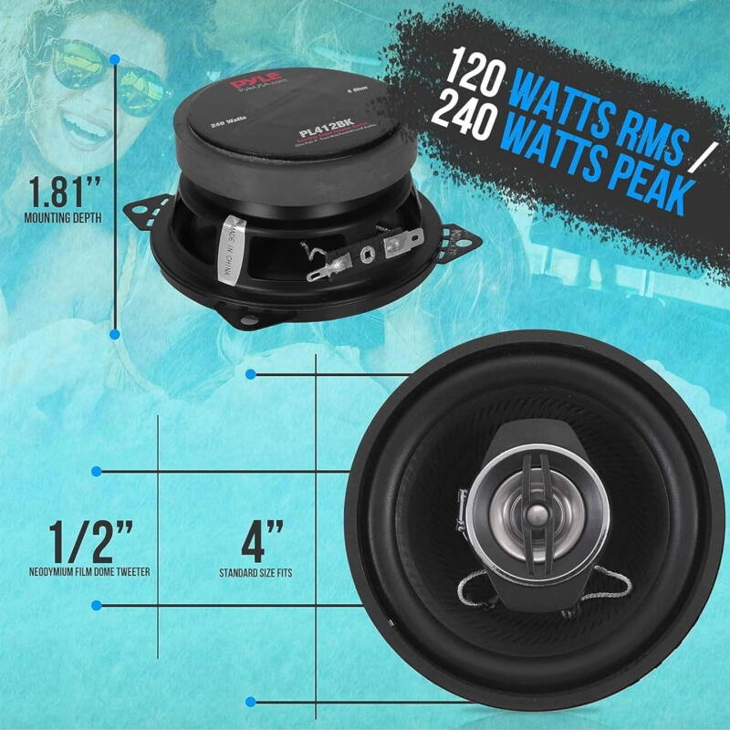 Pyle Speakers — 2-Way Universal 240W