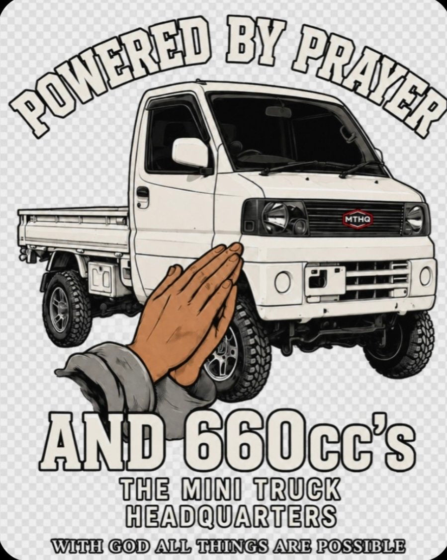Powered by Prayer and 660cc's design — back