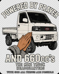 Powered by Prayer and 660cc's design — back