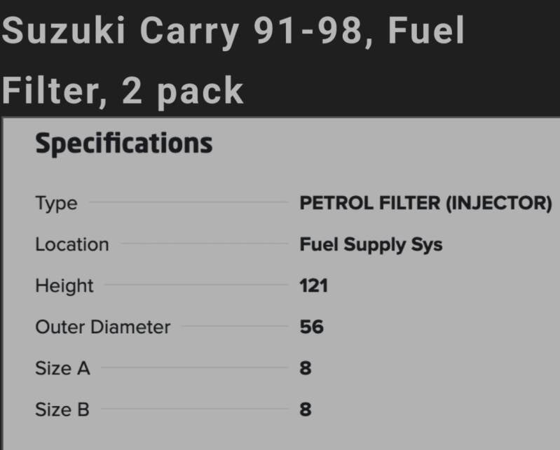 Suzuki Fuel Filter (2-Pack)