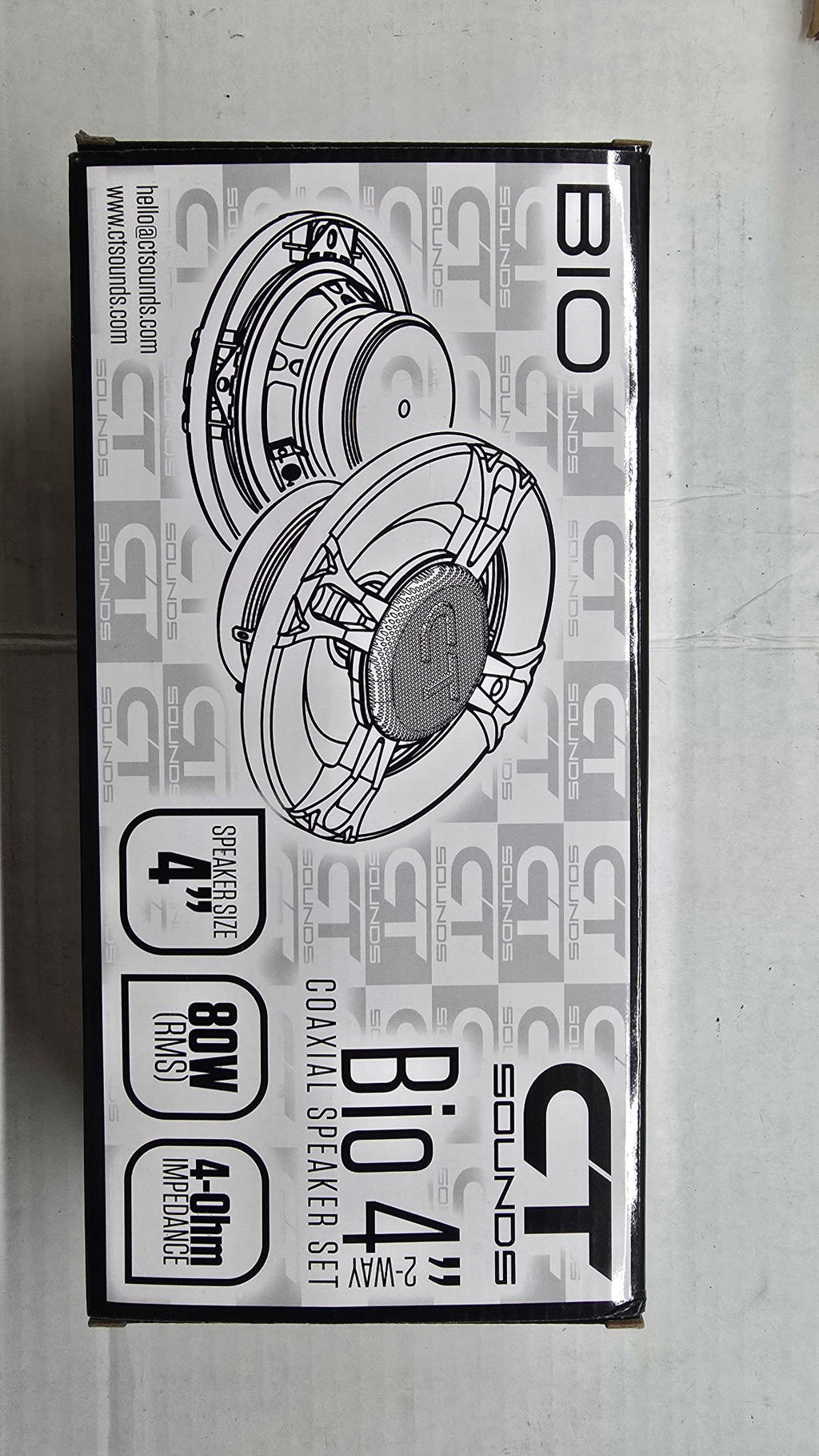 CT Sounds Bio 4 inch speakers — box
