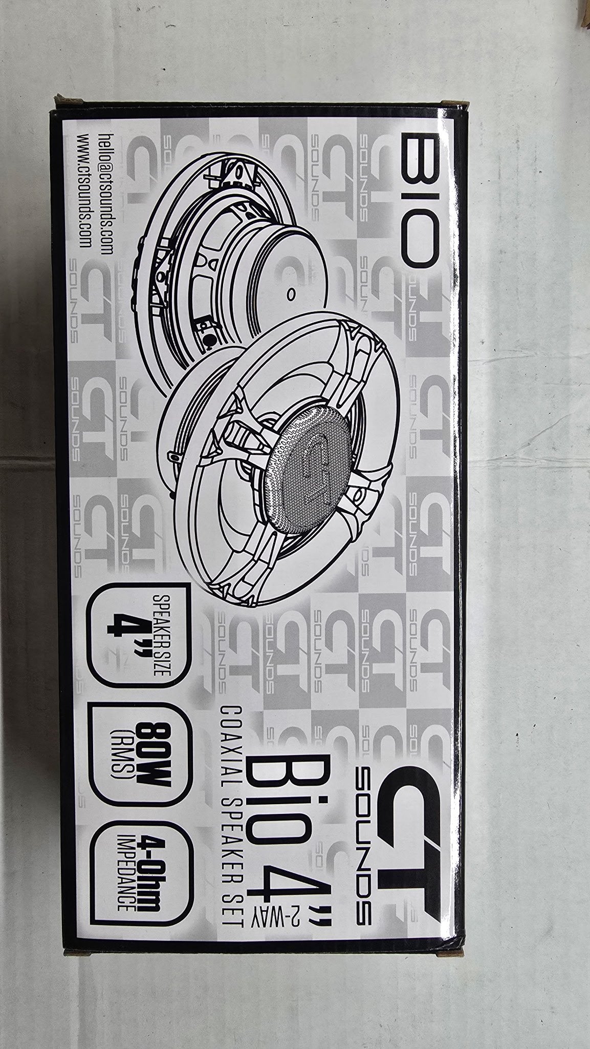 CT Sounds Bio 4 inch speakers — box